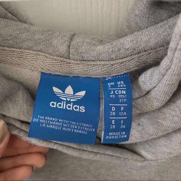 ADIDAS basic grey hoodie 2XS - Picture 4 of 4